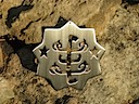 9" solid star with ring stone symbol
