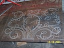 Drawing of door before being cut