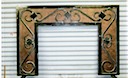 fireplace facade, painted and faux-copper applied