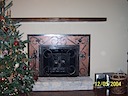fireplace facade and door, installed